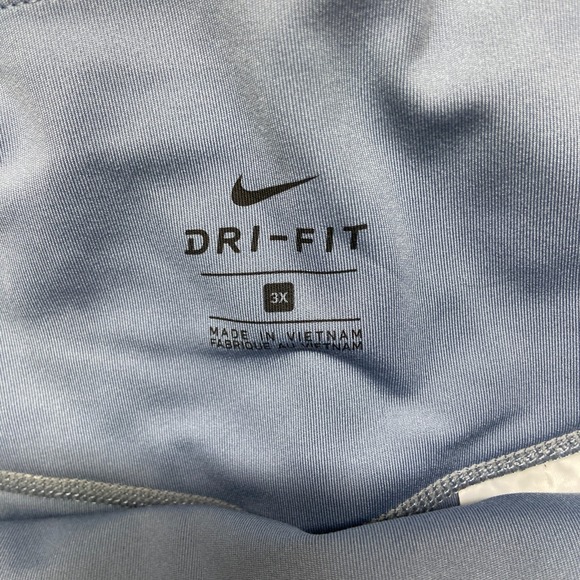 Nike Athletic Shorts 3X Womens Gray Dri Fit Stretch Logo Pull-On High Waist - Picture 9 of 15